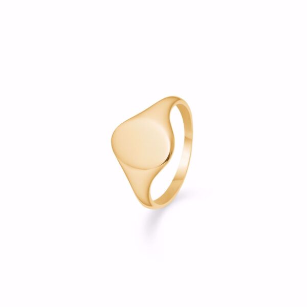 Guld & Sølv Design signet ring 8 kt guld 6456/08