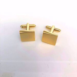 Manchetknapper forgyldt børstet stål - Guld & Sølv Design 4192