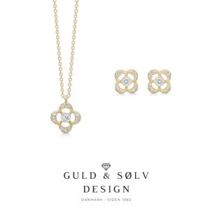Guld & Sølv Design - Forgyldte zirkonia ørestikker 2017/1/F