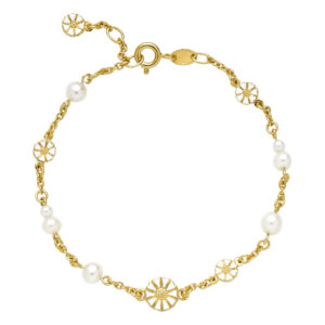 Lund Copenhagen marguerit & perle armbånd 9015074-33-M