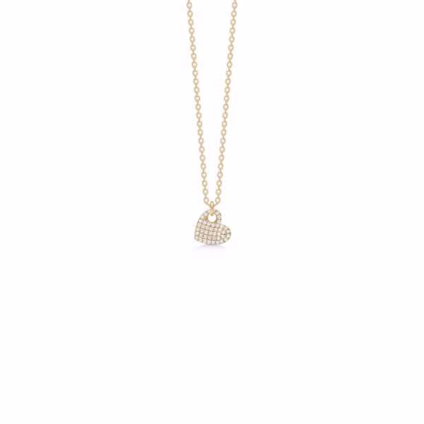 Seville Jewelry forgyldt hjerte halskæde med zirkonia sten 30117/F