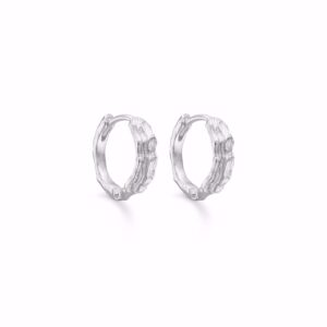 Seville Jewelry rustikke creoler i sølv 11541
