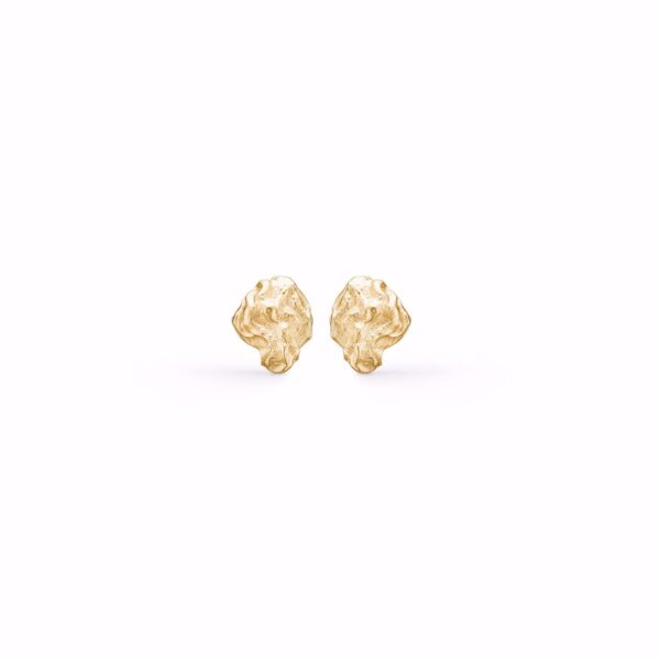 Seville Jewelry rustikke ørestikker i forgyldt sølv 11538/F