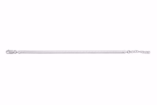 Seville Jewelry 4mm flad slange armbånd i sølv 81012