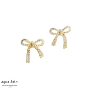 Aqua Dulce ELEGANT BOW øreringe forgyldt sølv 5815