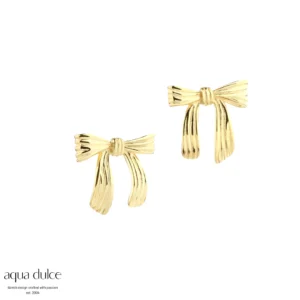 Aqua Dulce PRETTY BOW øreringe forgyldt sølv 5813
