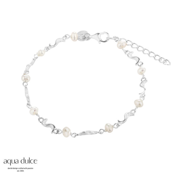 Aqua Dulce RHUMBA PEARL armbånd i sølv 5105...