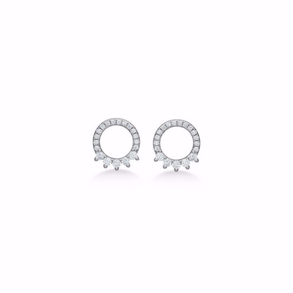 Seville Jewelry cirkel ørestikker med zirkonia sten 2030-1