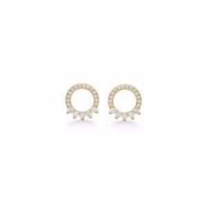 Seville Jewelry cirkel ørestikker med zirkonia sten 2030-1-F