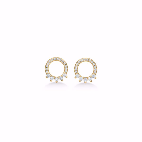 Seville Jewelry cirkel ørestikker med zirkonia sten 2030-1-F