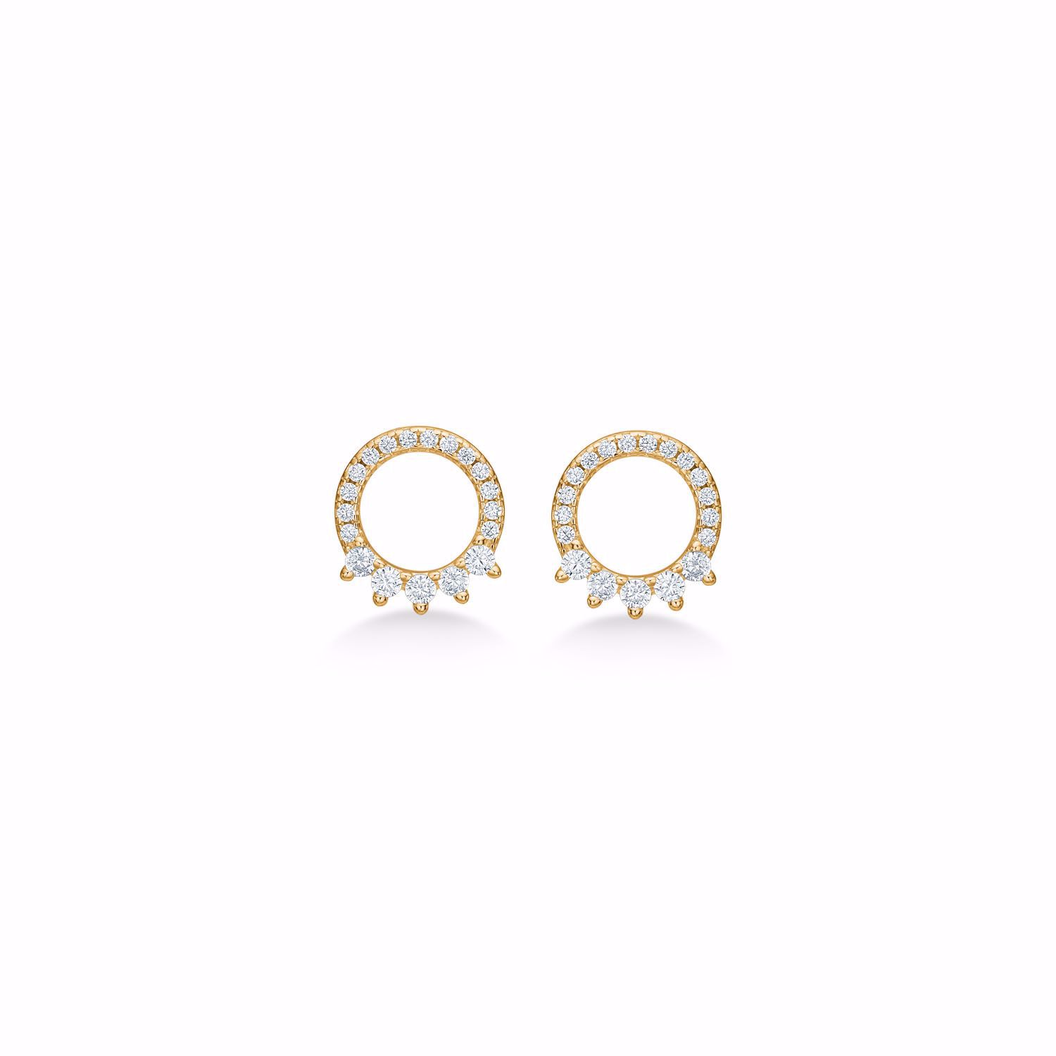 Seville Jewelry cirkel ørestikker med zirkonia sten 2030-1-F