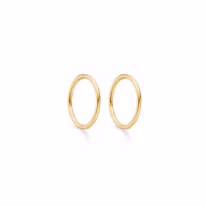 8 kt guld klik creoler 14mm - Guld & Sølv Design 5686/08
