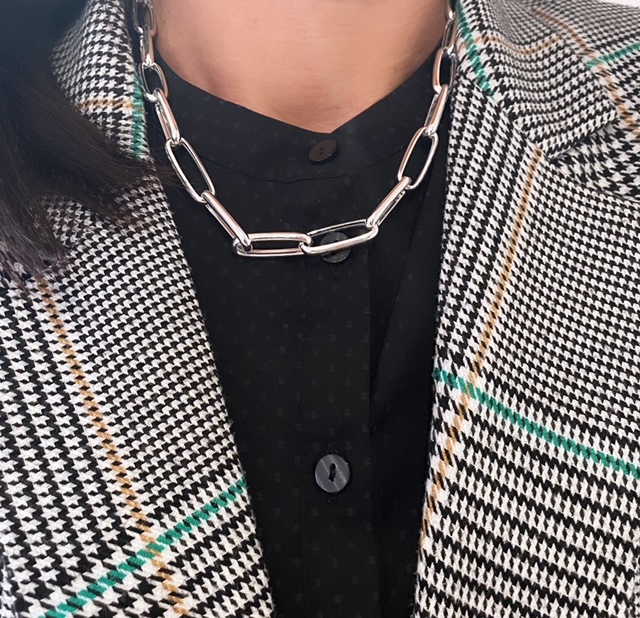 Seville Jewelry anker paperclip halskæde sølv 8969/50 - Billede 2