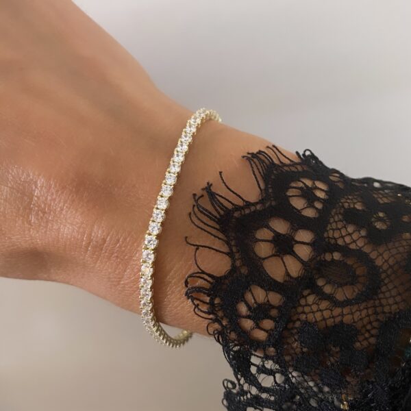 Tennisarmbånd 8kt guld - Guld & Sølv Design 9277/08 - Billede 2