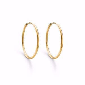 8 kt guld creoler 20mm - Guld & Sølv Design 384215