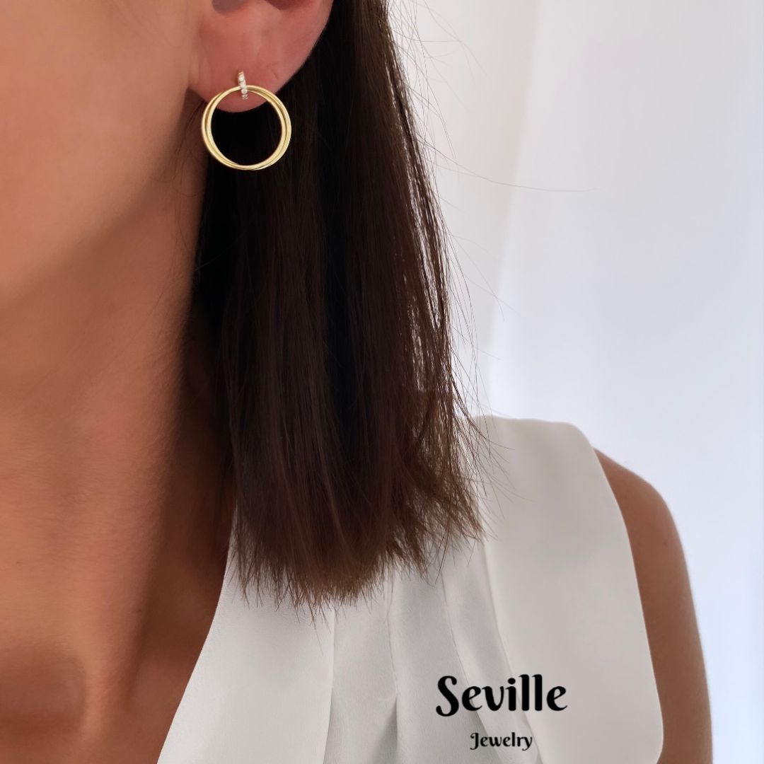 Seville Jewelry cirkel øreringe 2028/1/F - Billede 2