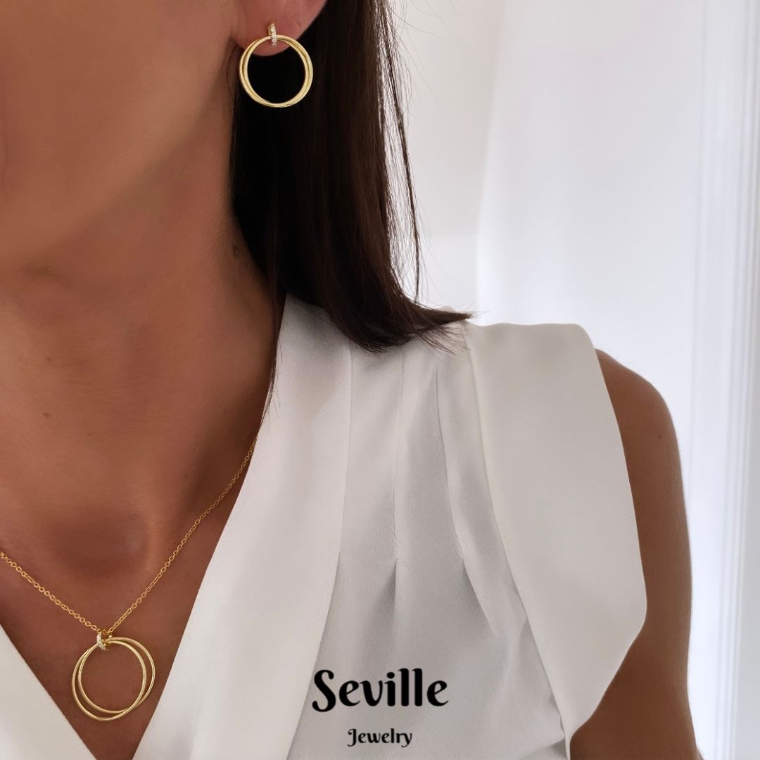 Seville Jewelry cirkel øreringe 2028/1/F - Billede 3