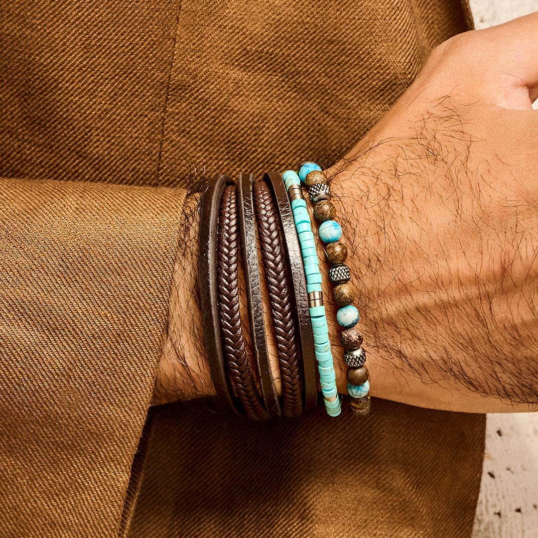 Frank1967 herre armbånd med sten 7FB-0701 - Billede 2