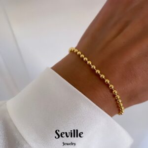 Seville Jewelry kuglekæde armbånd forgyldt sølv 81023/F