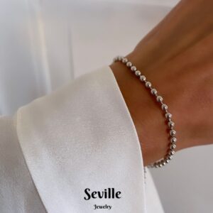 Seville Jewelry kuglekæde armbånd sølv 81023