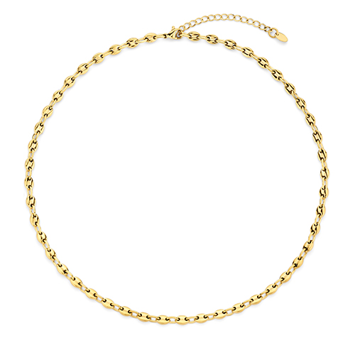 CO88 COFFEE BEAN halskæde guldfarvet rustfrit stål 8CN-26412