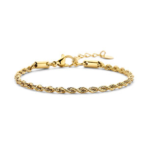 CO88 ROPE armbånd 3mm guldfarvet rustfrit stål 8CB-91288