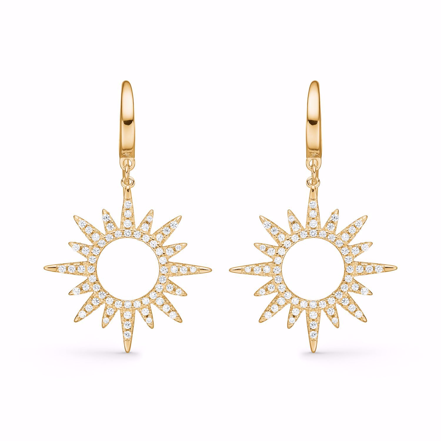 Seville Jewelry øreringe med sol vedhæng 2029/1/F