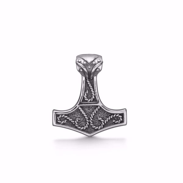 Thors Hammer 21mm x 24mm vedhæng i sort oxideret sølv 30082