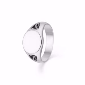 G&S Design sølv herrering med plade & mønster 2610