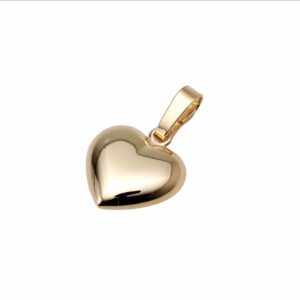 8 kt guld hjerte vedhæng blank overflade 10,5mm - Guld & Sølv Design 7343/08