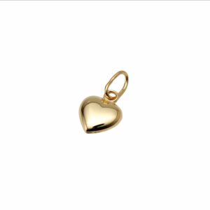 8 kt guld hjerte vedhæng blank overflade 6,5mm - Guld & Sølv Design 7341/08