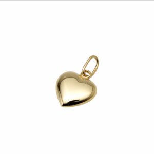 8 kt guld hjerte vedhæng blank overflade 8,5mm - Guld & Sølv Design 7342/08