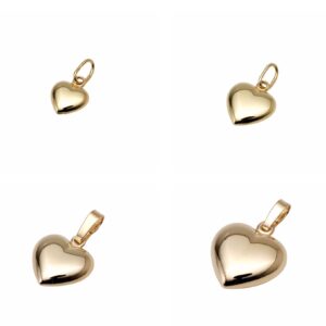 8 kt guld hjerte vedhæng blank overflade 10,5mm - Guld & Sølv Design 7343/08