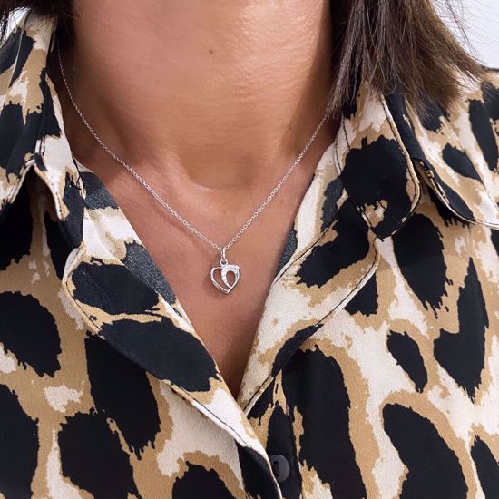 Halskæde med hjerte vedhæng i sølv - Guld & Sølv Design 30124 - Billede 2