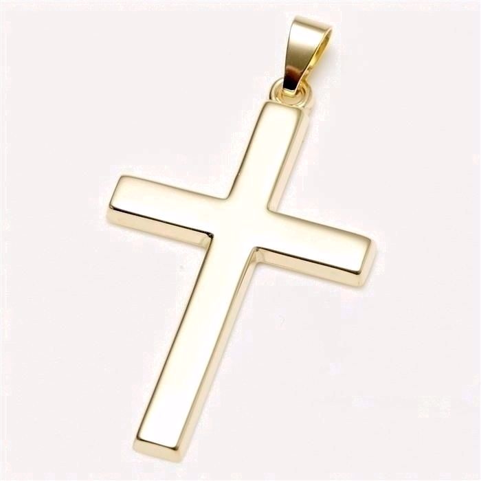 Kors vedhæng i 8 karat guld 3,6cm x 1,9cm - 7320/08