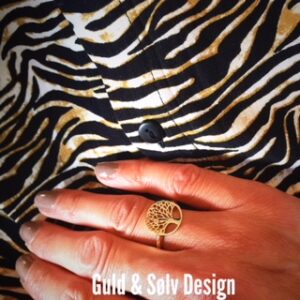 Livets træ ring 8 kt guld - Guld & Sølv Design