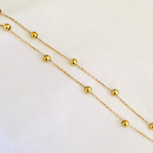 Guld & Sølv Design dobbelt 8kt guld armbånd 9250/08