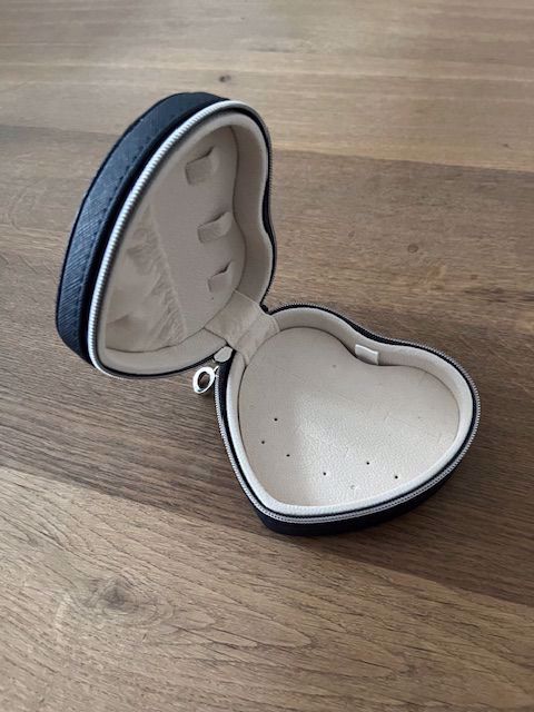 Smykkeskrin hjerte i mørkeblå 0x9,5x4,5cm - LYSH212/B - Billede 2