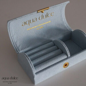 Lille smykkeskrin lyseblå velour - Aqua Dulce 4565