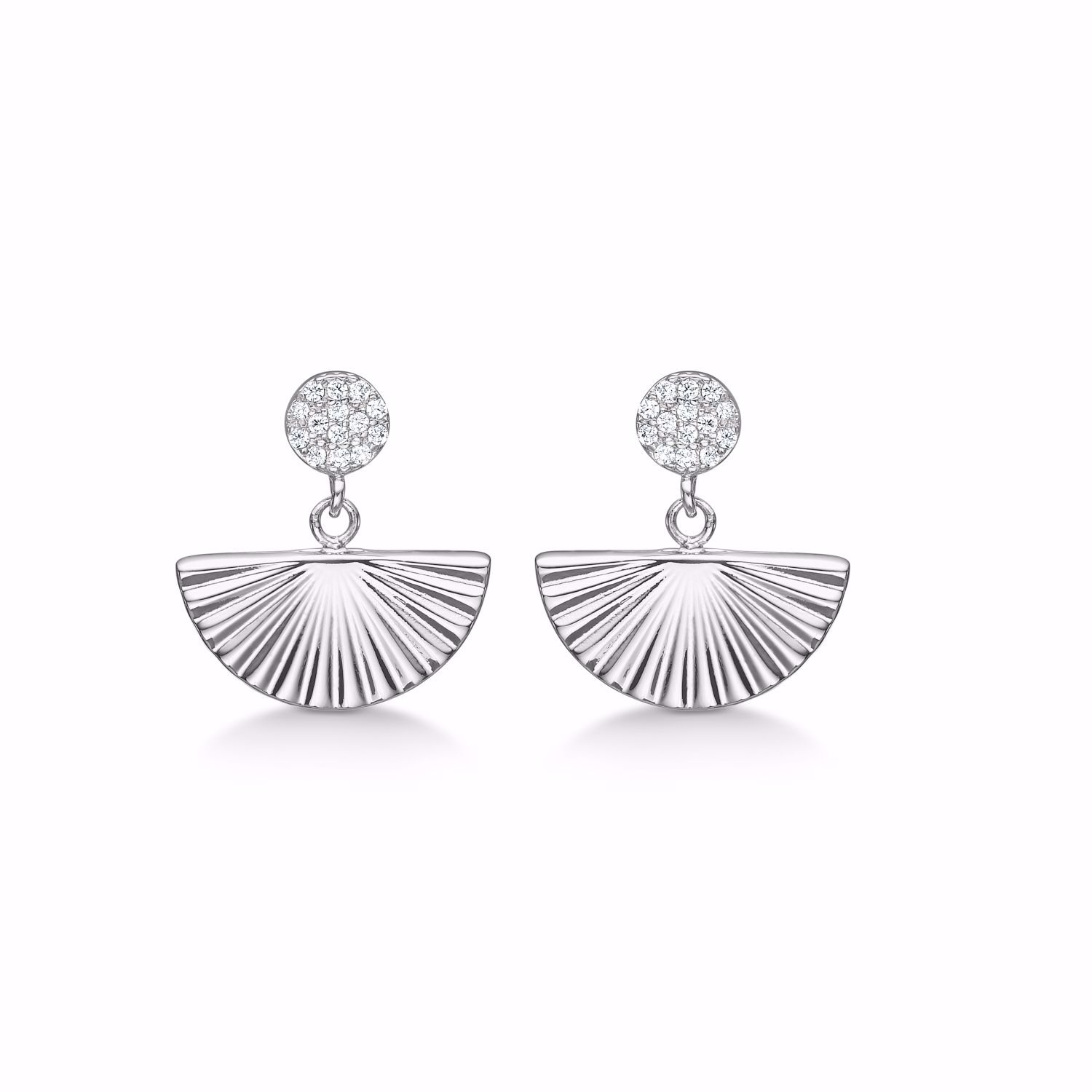 Sølv øreringe med zirkonia sten - Guld & Sølv Design 1919/1