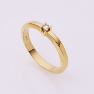 Alliance ring i 14 kt rødguld & hvidguld 1 diamant - Lady ombytningsserie