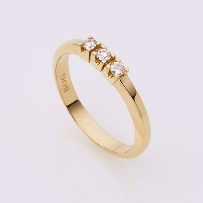 Alliance ring i 14 kt rødguld & hvidguld 3 diamanter - Lady ombytningsserie