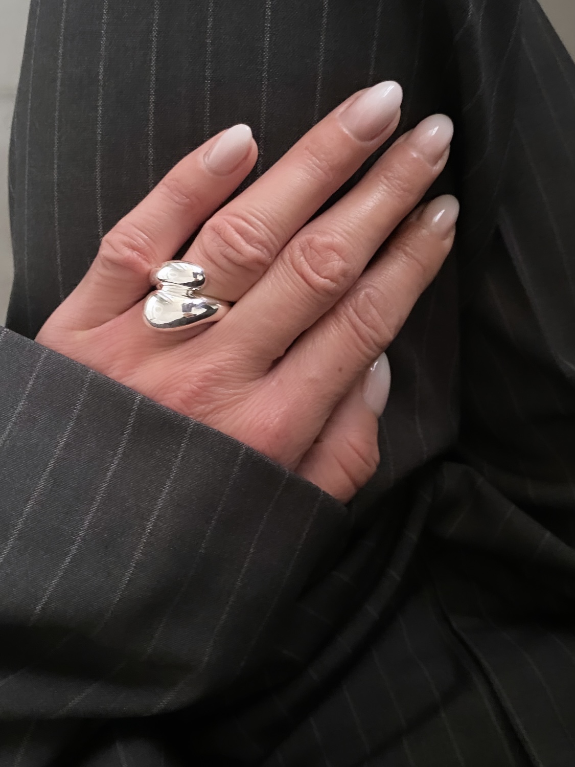 Sophia DROP BIG ring i sølv - Guld & Sølv Design 2664 - Billede 2