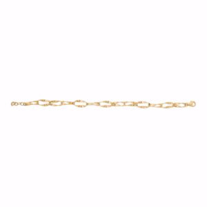 8 karat guld armbånd med rustikke led  - Guld & Sølv Design