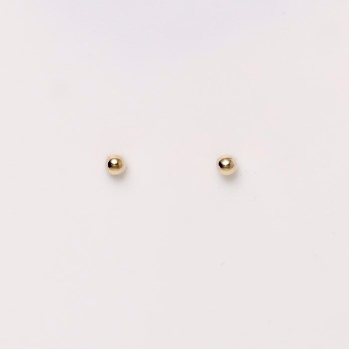 14kt guld kugle ørestikker 2mm - Guld & Sølv Design 5383/2/14