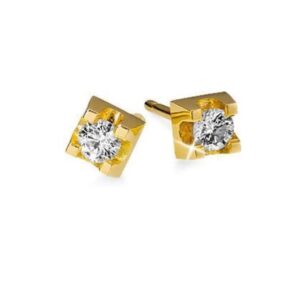 Diamant ørestikker 14 kt rødguld & hvidguld - Lady ombytningsserie