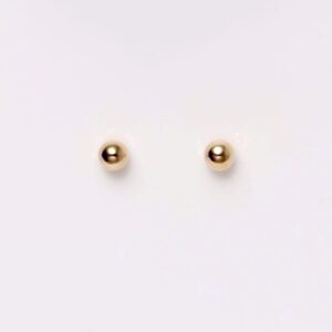 14kt guld kugle ørestikker 3mm - Guld & Sølv Design 5383/3/14