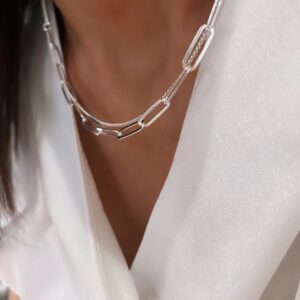 Seville Jewelry dobbelt halskæde sølv 8965/45