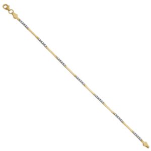 Armbånd i 8 karat guld med zirkonia sten