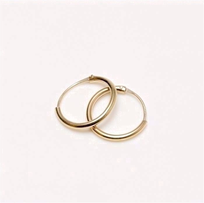 8 kt guld creoler 11 mm Guld & Sølv Design 381115